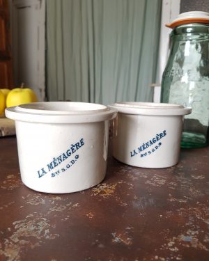 Lot de 2 pots en grès émaillé La Ménagère