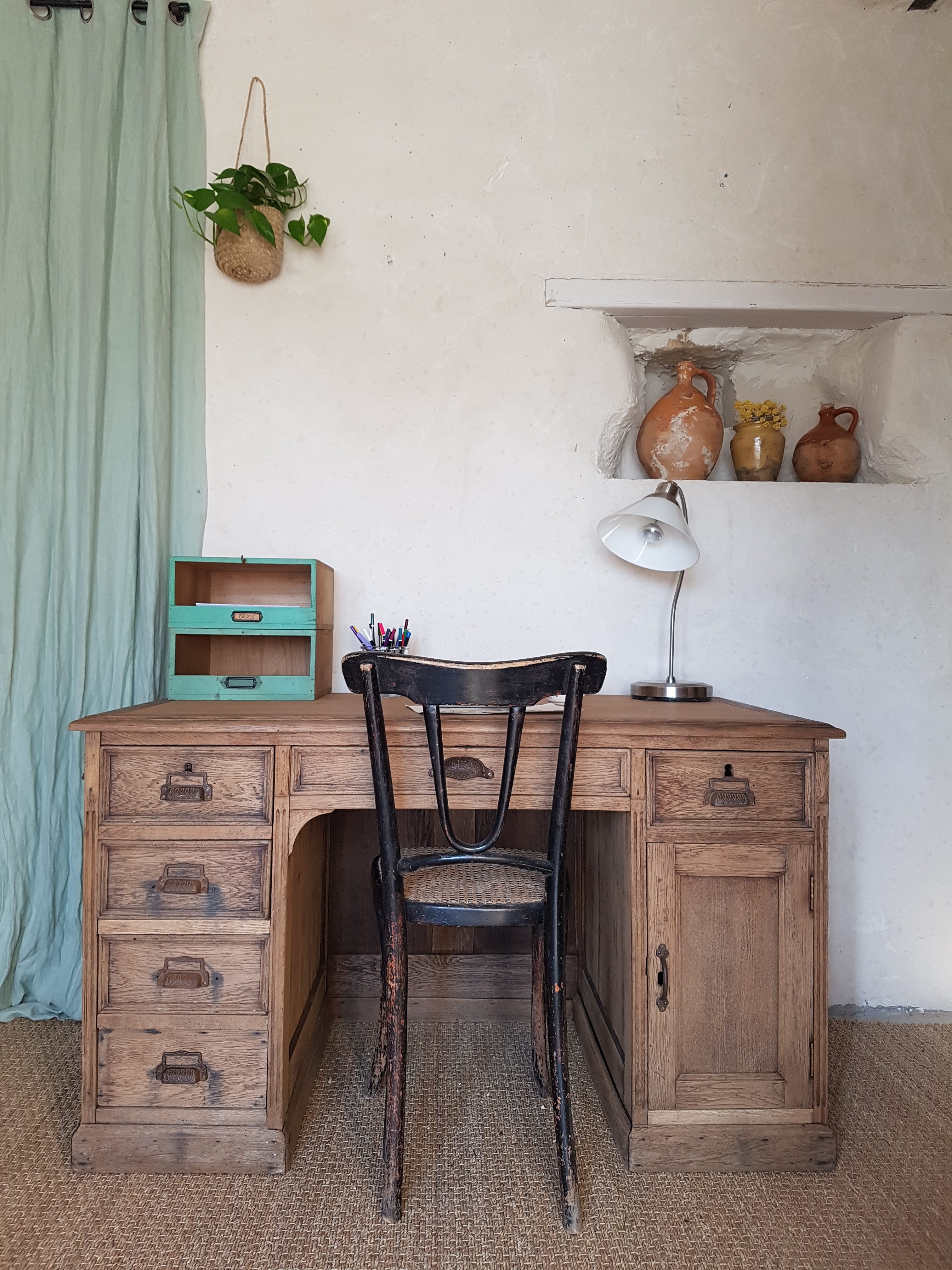 Collections précédentes: Inspirations passées pour vos futurs projets 114 Pensée Bureau en chêne début 19ème