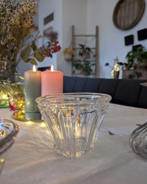 Ancien pot en confiture en verre grand modèle