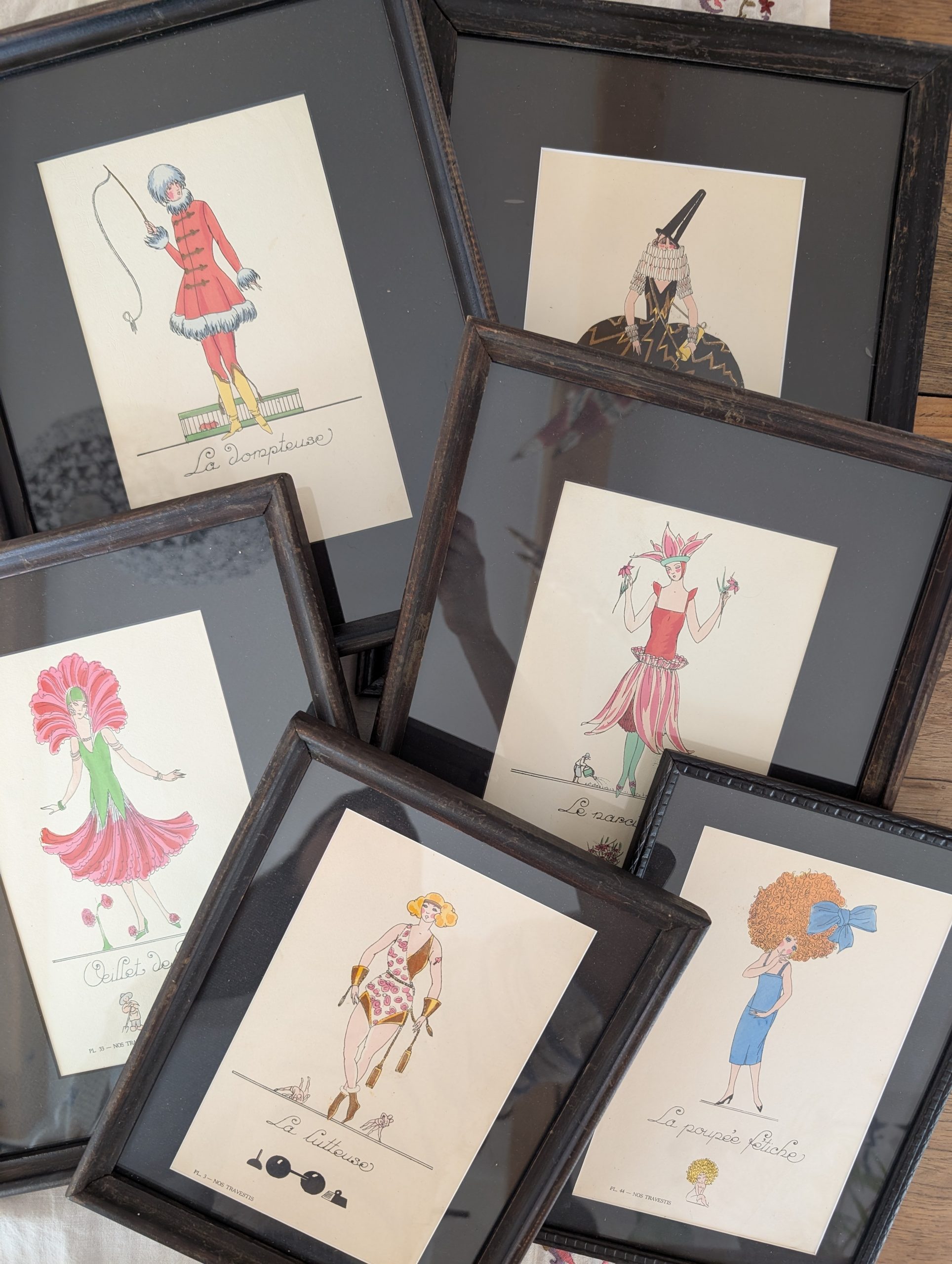 Illustrations anciennes Nos travestis encadrées 1 Illustrations anciennes Nos travestis encadrées